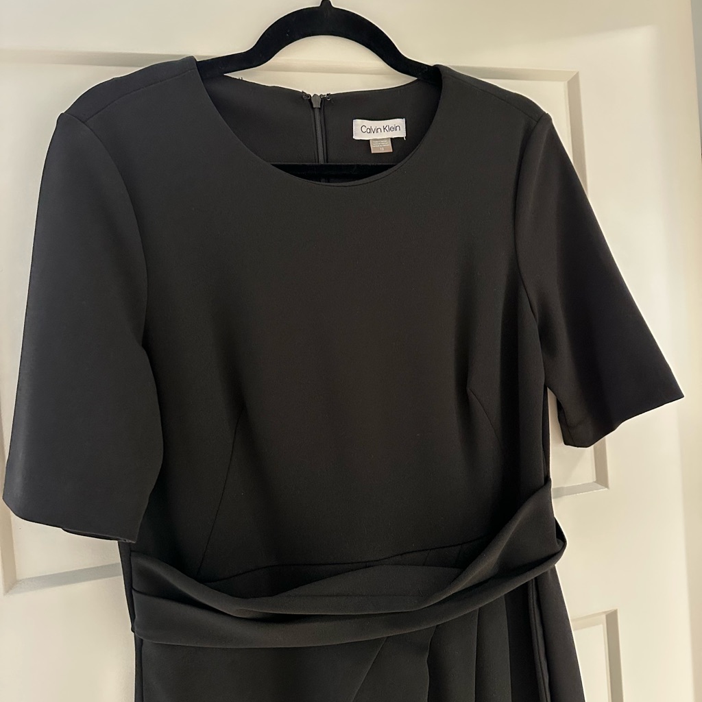 Calvin Klein Black Dress With Sleeves